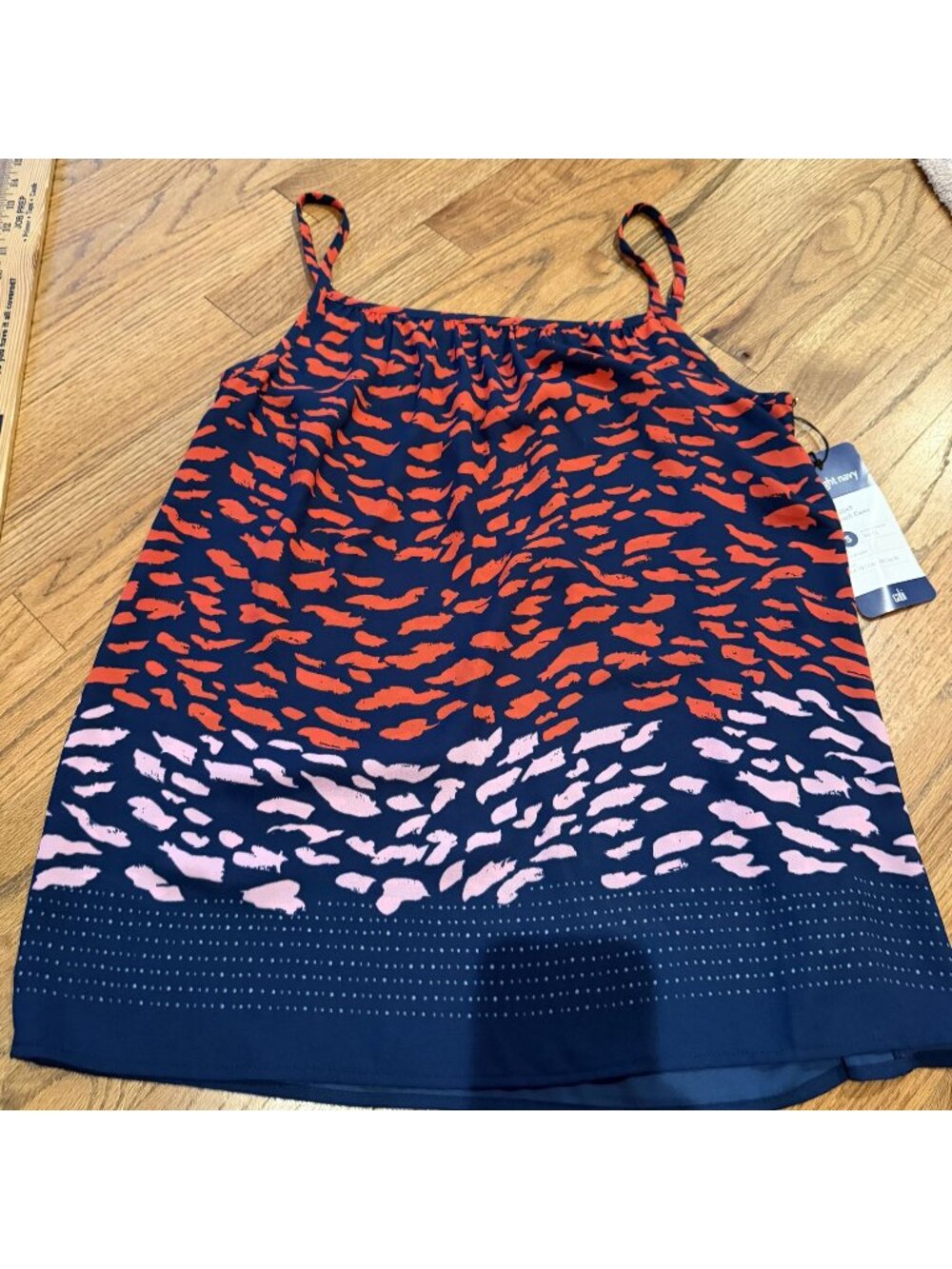 Cabi Womens Red Blue Tank Shirt Blouse New Small